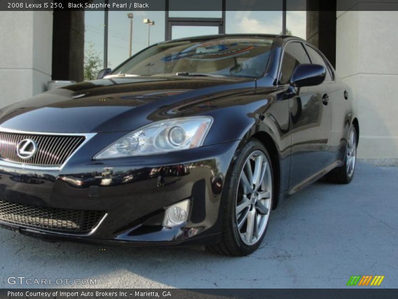 Black Sapphire Pearl / Black 2008 Lexus IS 250
