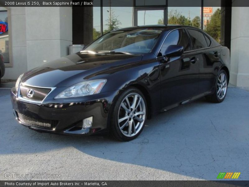Black Sapphire Pearl / Black 2008 Lexus IS 250