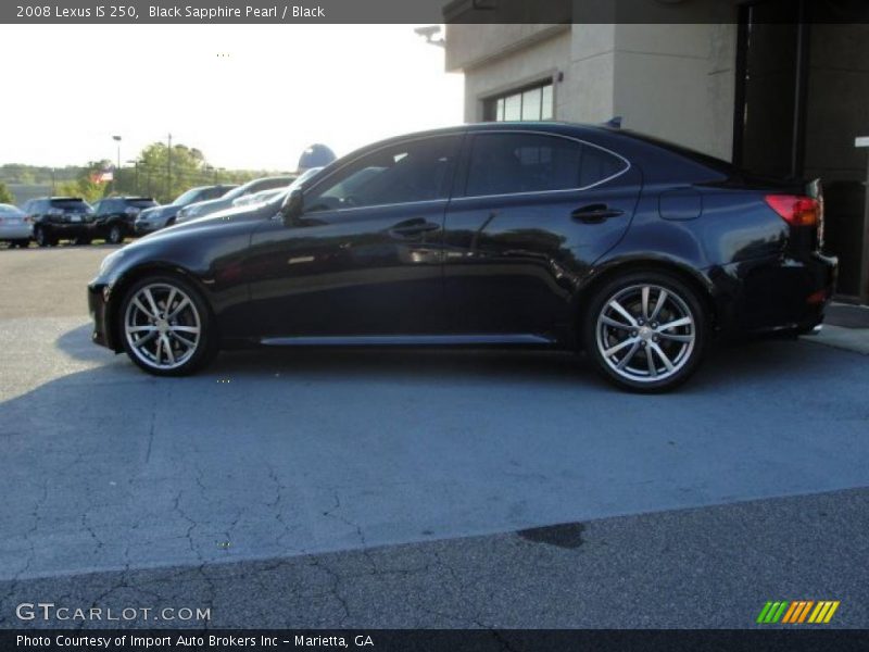 Black Sapphire Pearl / Black 2008 Lexus IS 250