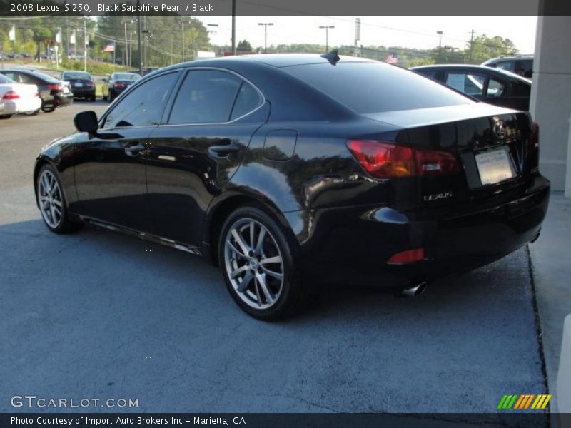 Black Sapphire Pearl / Black 2008 Lexus IS 250