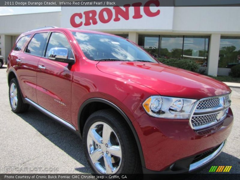 Inferno Red Crystal Pearl / Black 2011 Dodge Durango Citadel