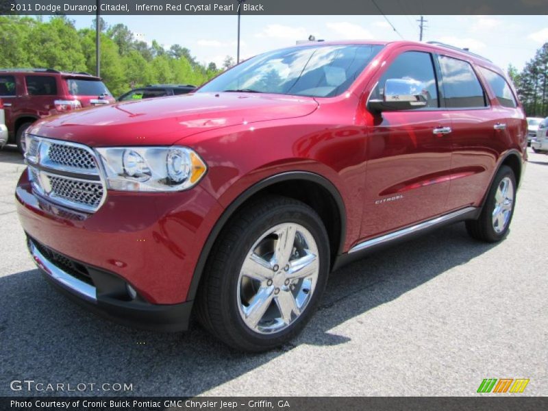 Inferno Red Crystal Pearl / Black 2011 Dodge Durango Citadel