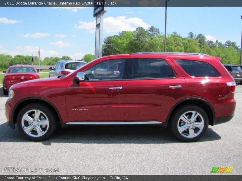 Inferno Red Crystal Pearl / Black 2011 Dodge Durango Citadel