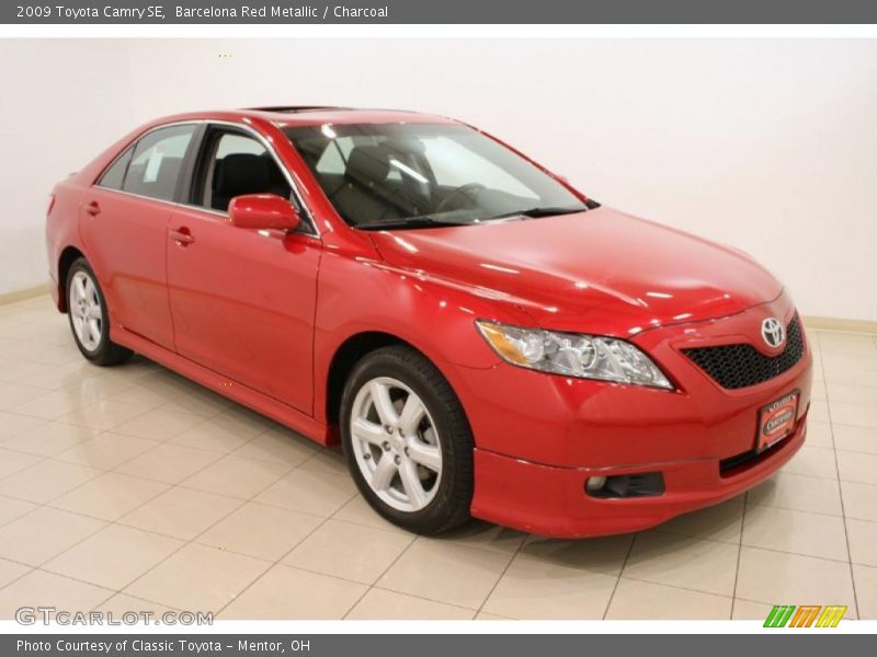 Barcelona Red Metallic / Charcoal 2009 Toyota Camry SE