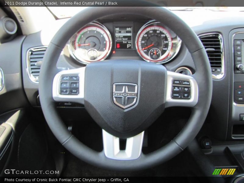 Inferno Red Crystal Pearl / Black 2011 Dodge Durango Citadel
