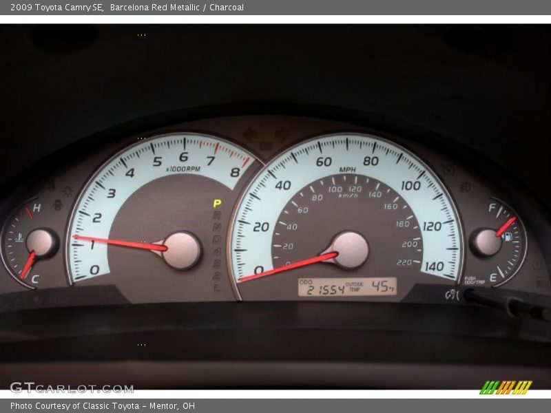 Barcelona Red Metallic / Charcoal 2009 Toyota Camry SE