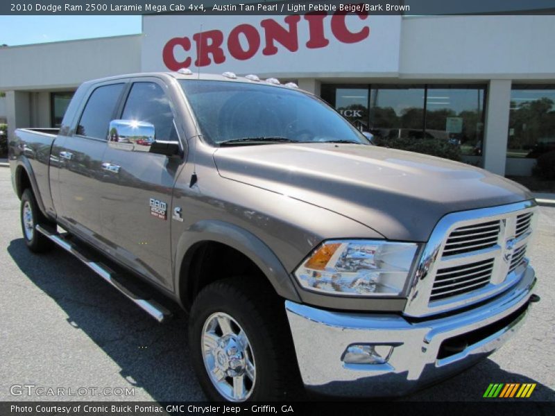Austin Tan Pearl / Light Pebble Beige/Bark Brown 2010 Dodge Ram 2500 Laramie Mega Cab 4x4