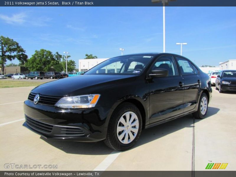 Black / Titan Black 2011 Volkswagen Jetta S Sedan