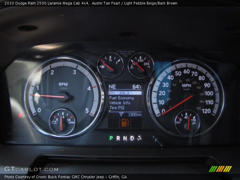  2010 Ram 2500 Laramie Mega Cab 4x4 Laramie Mega Cab 4x4 Gauges