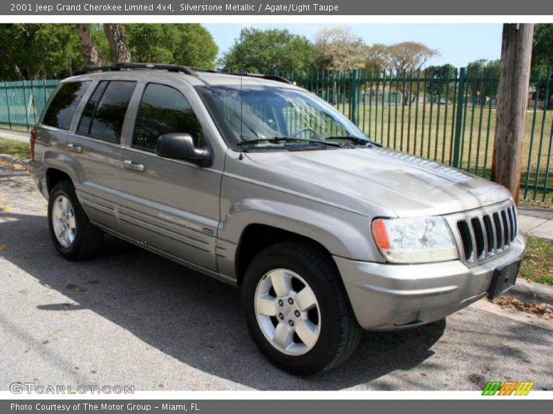 Silverstone Metallic / Agate/Light Taupe 2001 Jeep Grand Cherokee Limited 4x4