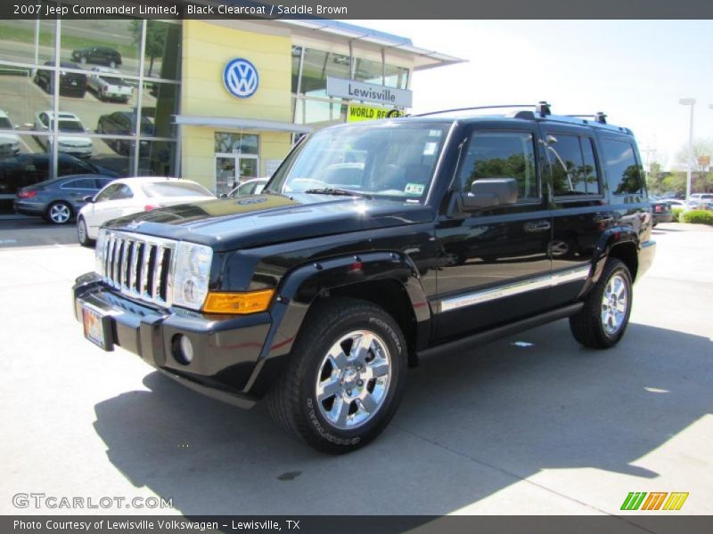 Black Clearcoat / Saddle Brown 2007 Jeep Commander Limited