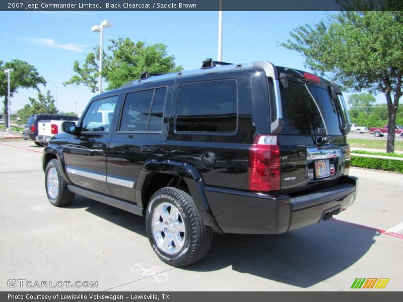 Black Clearcoat / Saddle Brown 2007 Jeep Commander Limited