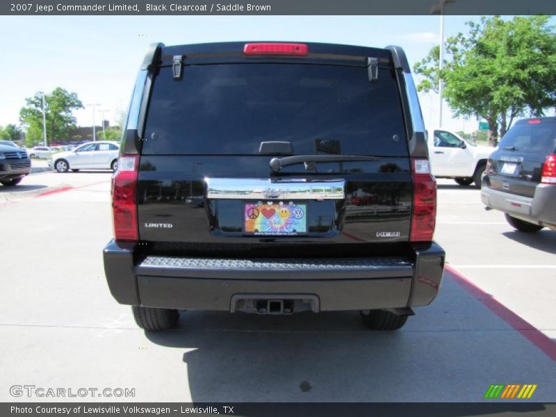 Black Clearcoat / Saddle Brown 2007 Jeep Commander Limited