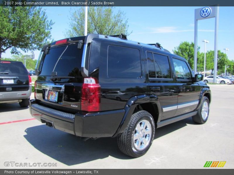 Black Clearcoat / Saddle Brown 2007 Jeep Commander Limited