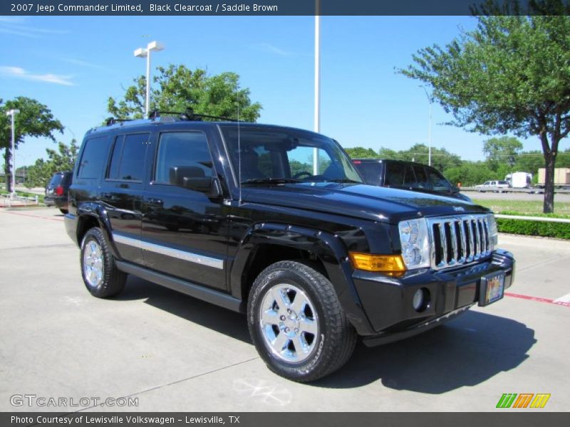Black Clearcoat / Saddle Brown 2007 Jeep Commander Limited