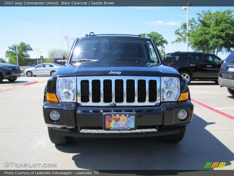 Black Clearcoat / Saddle Brown 2007 Jeep Commander Limited
