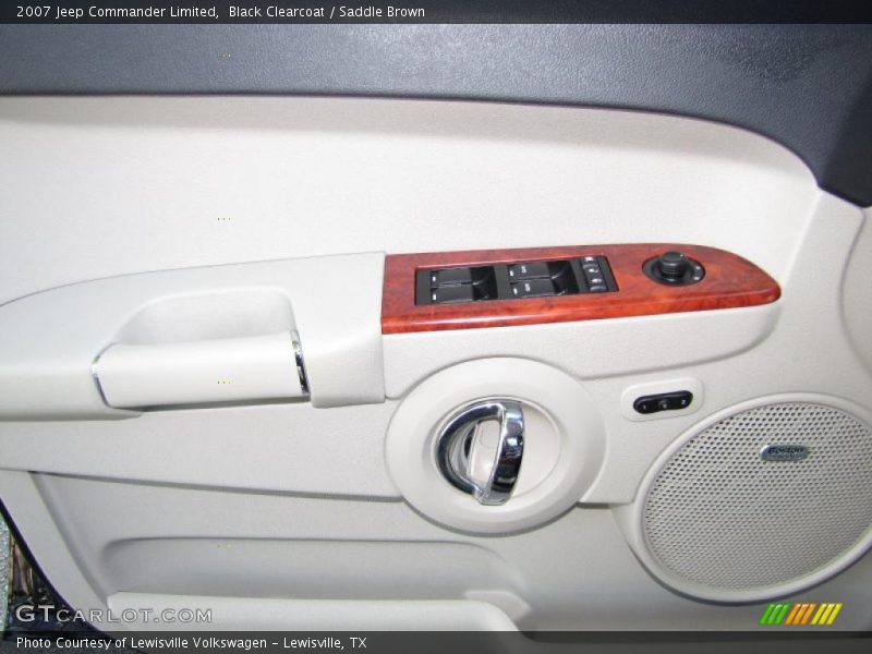 Black Clearcoat / Saddle Brown 2007 Jeep Commander Limited