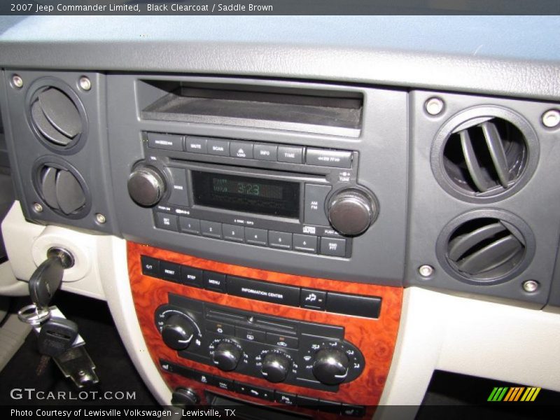 Black Clearcoat / Saddle Brown 2007 Jeep Commander Limited