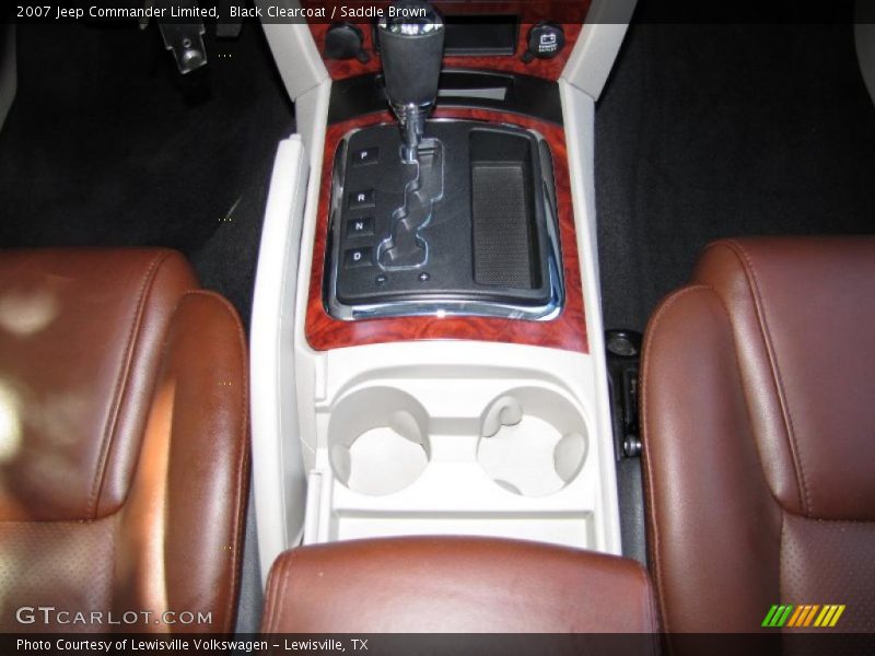 Black Clearcoat / Saddle Brown 2007 Jeep Commander Limited