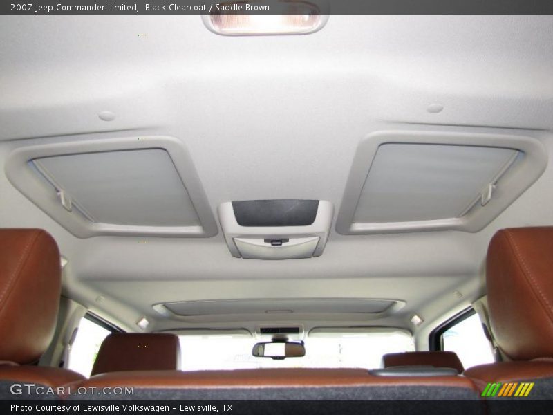 Black Clearcoat / Saddle Brown 2007 Jeep Commander Limited
