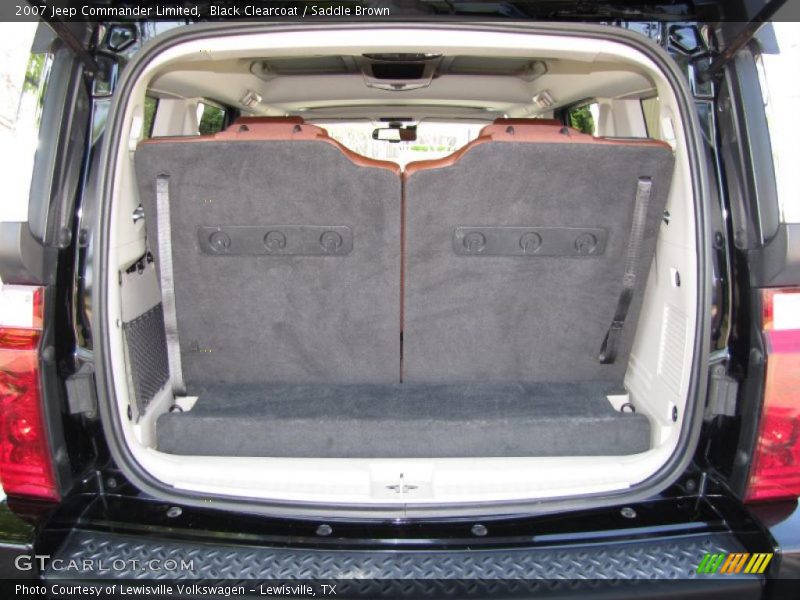 Black Clearcoat / Saddle Brown 2007 Jeep Commander Limited