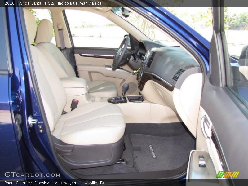 Indigo Blue Pearl / Beige 2010 Hyundai Santa Fe GLS
