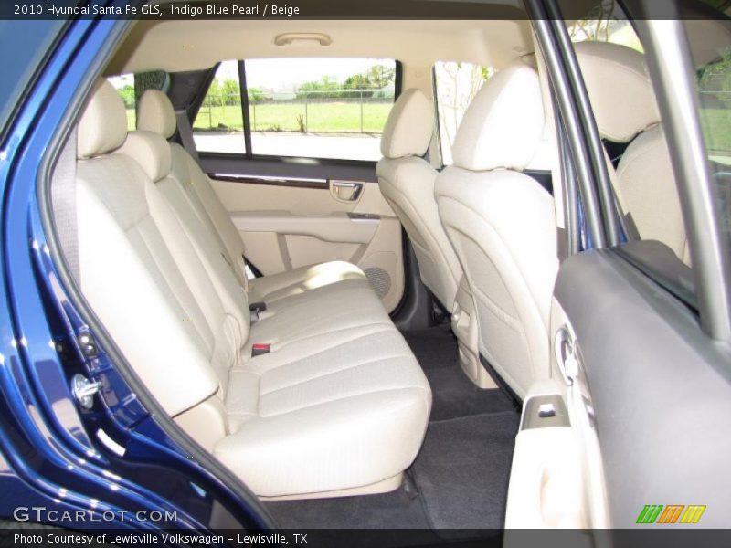 Indigo Blue Pearl / Beige 2010 Hyundai Santa Fe GLS
