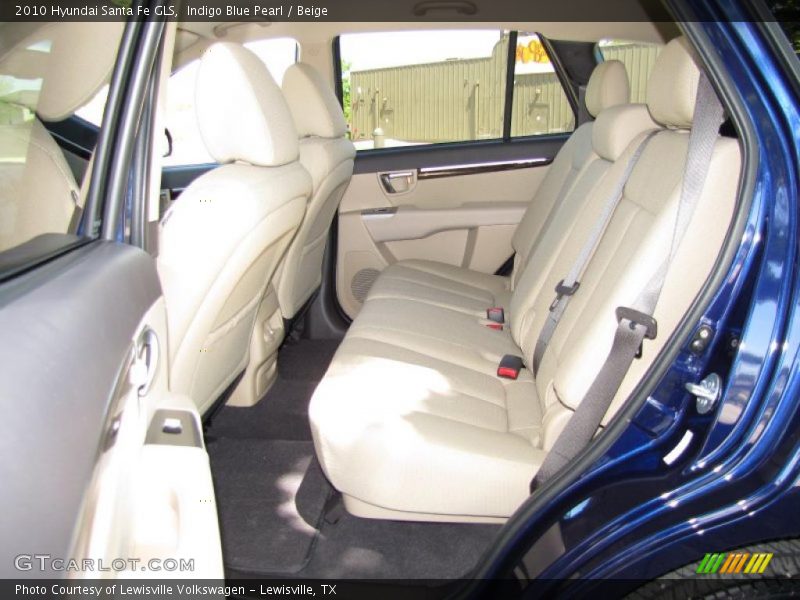 Indigo Blue Pearl / Beige 2010 Hyundai Santa Fe GLS