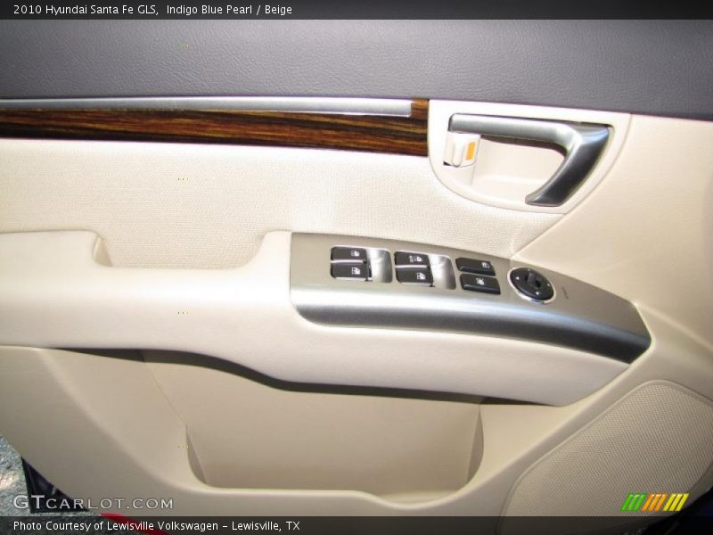 Indigo Blue Pearl / Beige 2010 Hyundai Santa Fe GLS