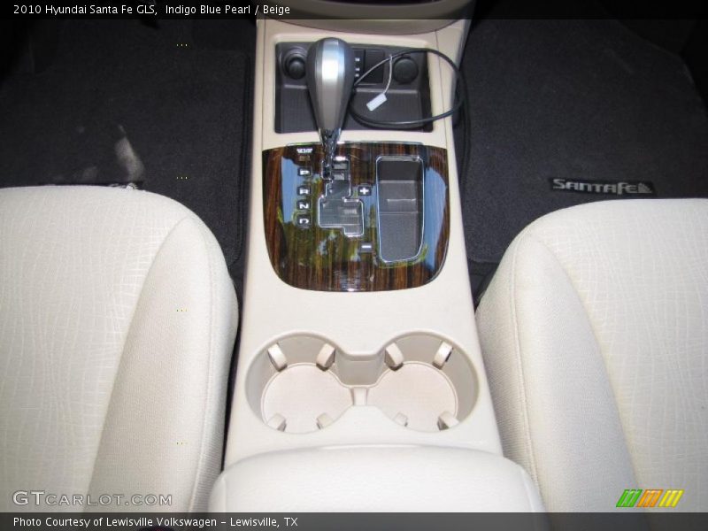 Indigo Blue Pearl / Beige 2010 Hyundai Santa Fe GLS