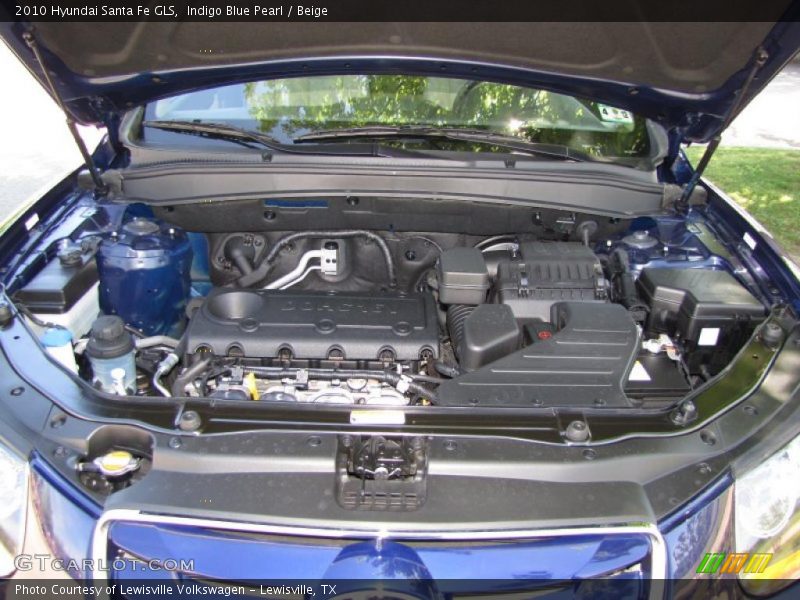 Indigo Blue Pearl / Beige 2010 Hyundai Santa Fe GLS