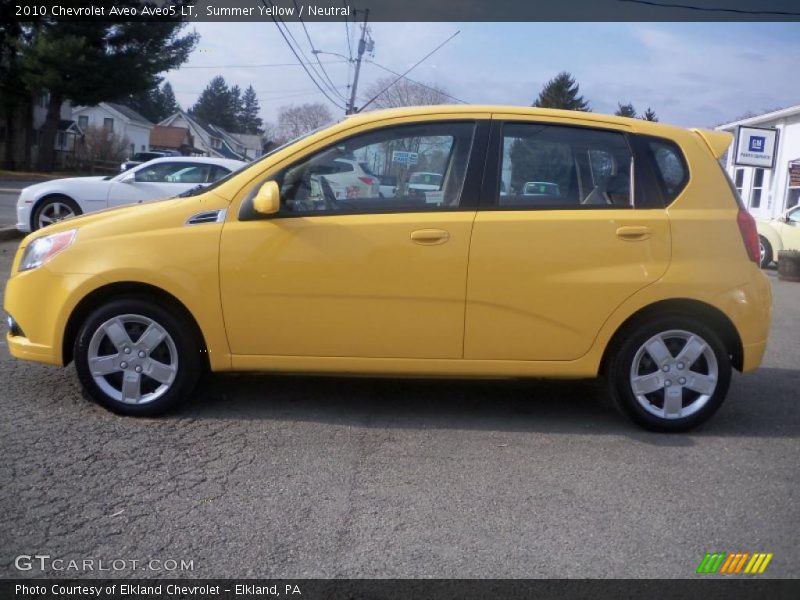 Summer Yellow / Neutral 2010 Chevrolet Aveo Aveo5 LT