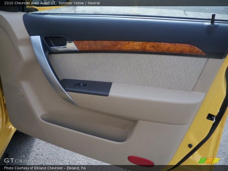 Summer Yellow / Neutral 2010 Chevrolet Aveo Aveo5 LT