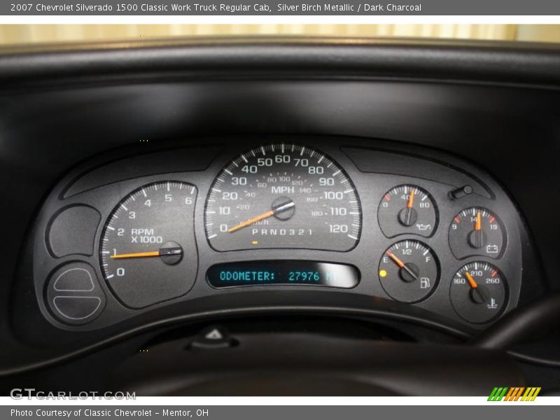 Silver Birch Metallic / Dark Charcoal 2007 Chevrolet Silverado 1500 Classic Work Truck Regular Cab