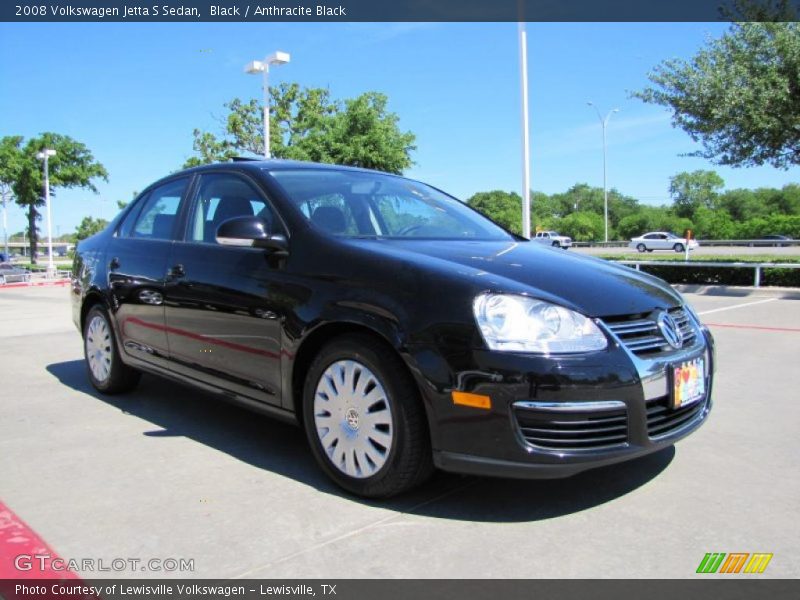 Black / Anthracite Black 2008 Volkswagen Jetta S Sedan