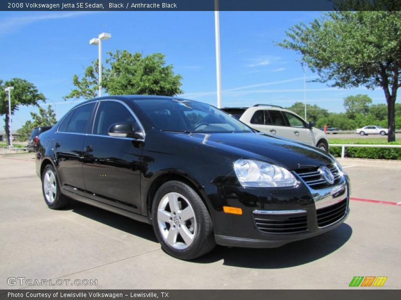 Black / Anthracite Black 2008 Volkswagen Jetta SE Sedan