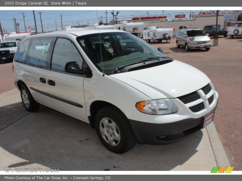 Stone White / Taupe 2003 Dodge Caravan SE