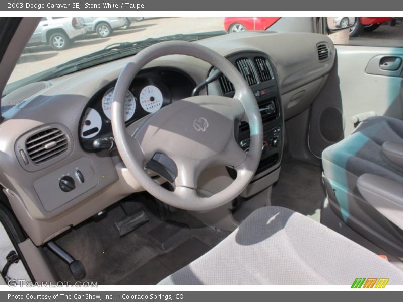 Stone White / Taupe 2003 Dodge Caravan SE