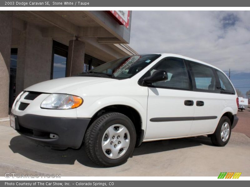Stone White / Taupe 2003 Dodge Caravan SE