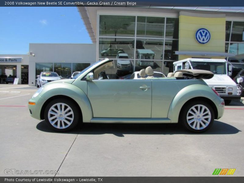 Gecko Green / Cream Beige 2008 Volkswagen New Beetle SE Convertible
