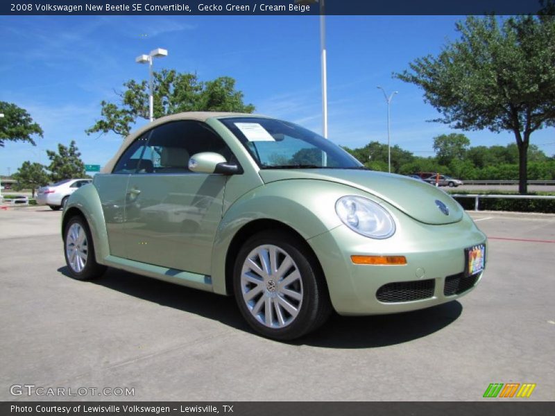 Gecko Green / Cream Beige 2008 Volkswagen New Beetle SE Convertible