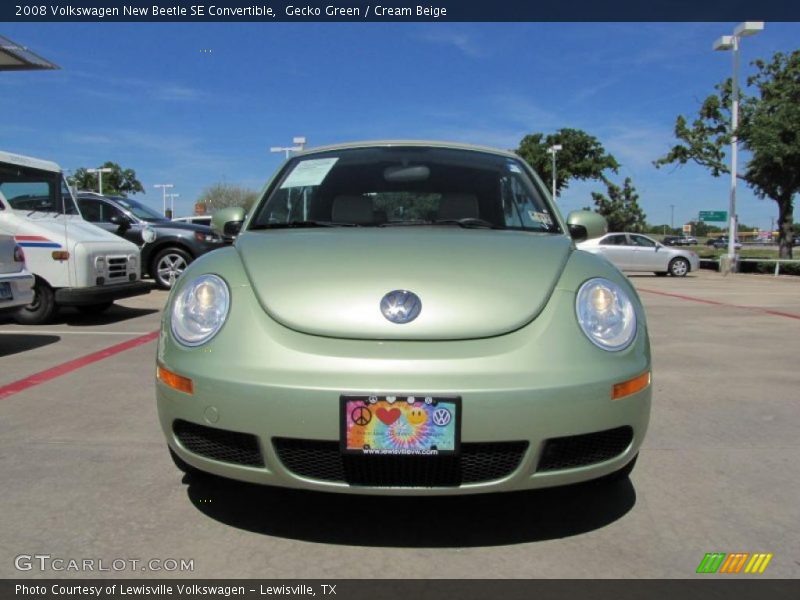 Gecko Green / Cream Beige 2008 Volkswagen New Beetle SE Convertible