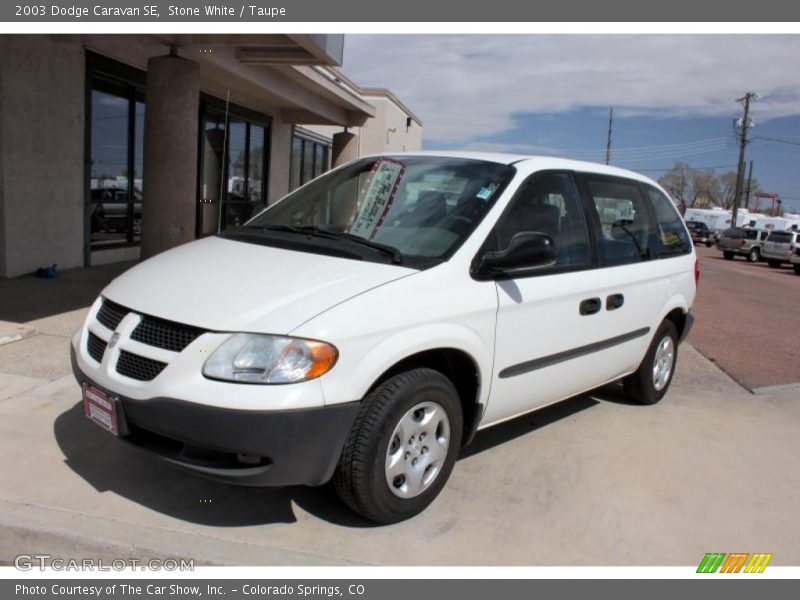 Stone White / Taupe 2003 Dodge Caravan SE