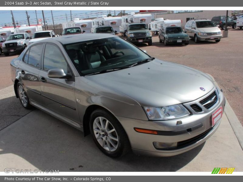 Steel Gray Metallic / Slate Gray 2004 Saab 9-3 Arc Sedan