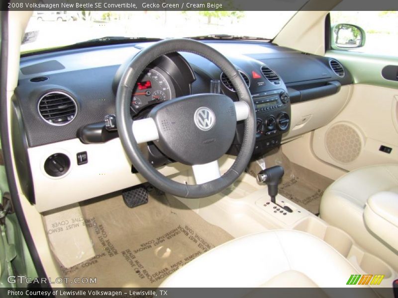 Gecko Green / Cream Beige 2008 Volkswagen New Beetle SE Convertible