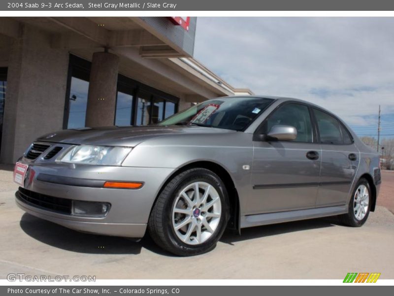 Steel Gray Metallic / Slate Gray 2004 Saab 9-3 Arc Sedan