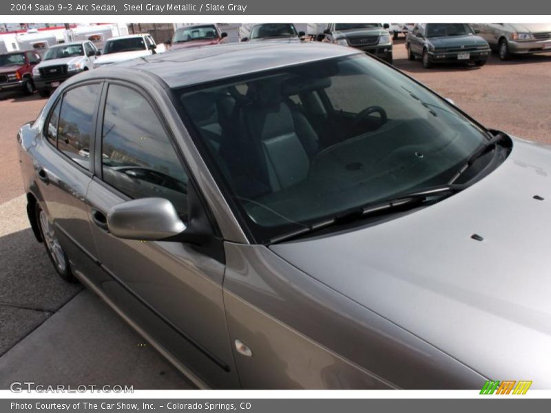 Steel Gray Metallic / Slate Gray 2004 Saab 9-3 Arc Sedan