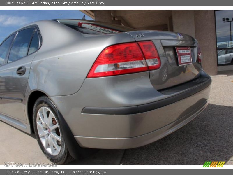 Steel Gray Metallic / Slate Gray 2004 Saab 9-3 Arc Sedan