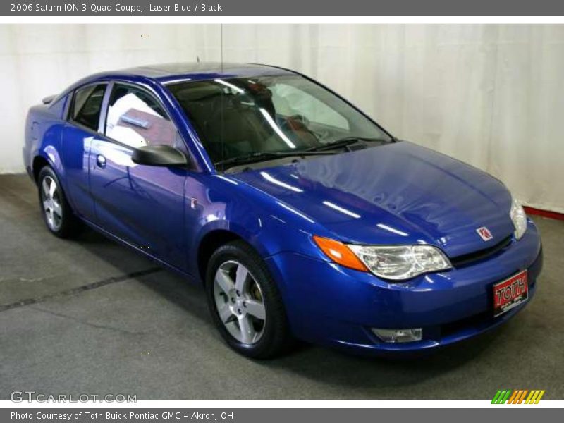 Laser Blue / Black 2006 Saturn ION 3 Quad Coupe
