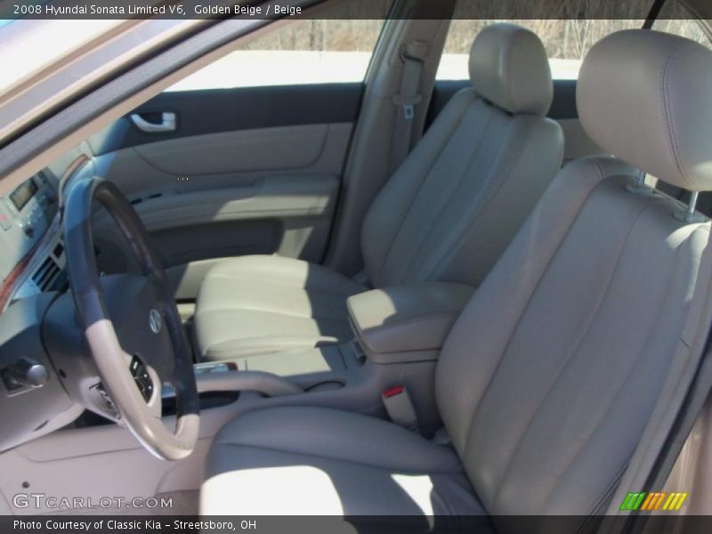 Golden Beige / Beige 2008 Hyundai Sonata Limited V6
